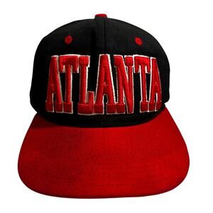 Atlanta Headlines SnapBack Cap Hat Red Black Adjustable